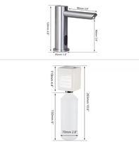 Distributeur automatique de savon liquide intelligent à induction Chrome pour hôtels – Robinet distributeur automatique de savon moussant/liquide pour salle de bain
