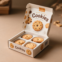 Boîtes d'emballage alimentaire en carton pour biscuits, pâtisseries, beignets, snacks, avec logo personnalisé du fabricant