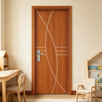 Puerta Interior Moderna Hanyu con Acabado WPC, Impermeable, con 1 Año de Garantía, para Dormitorio, Estudio, Baño, Sala de Estar, Cocina y Hotel