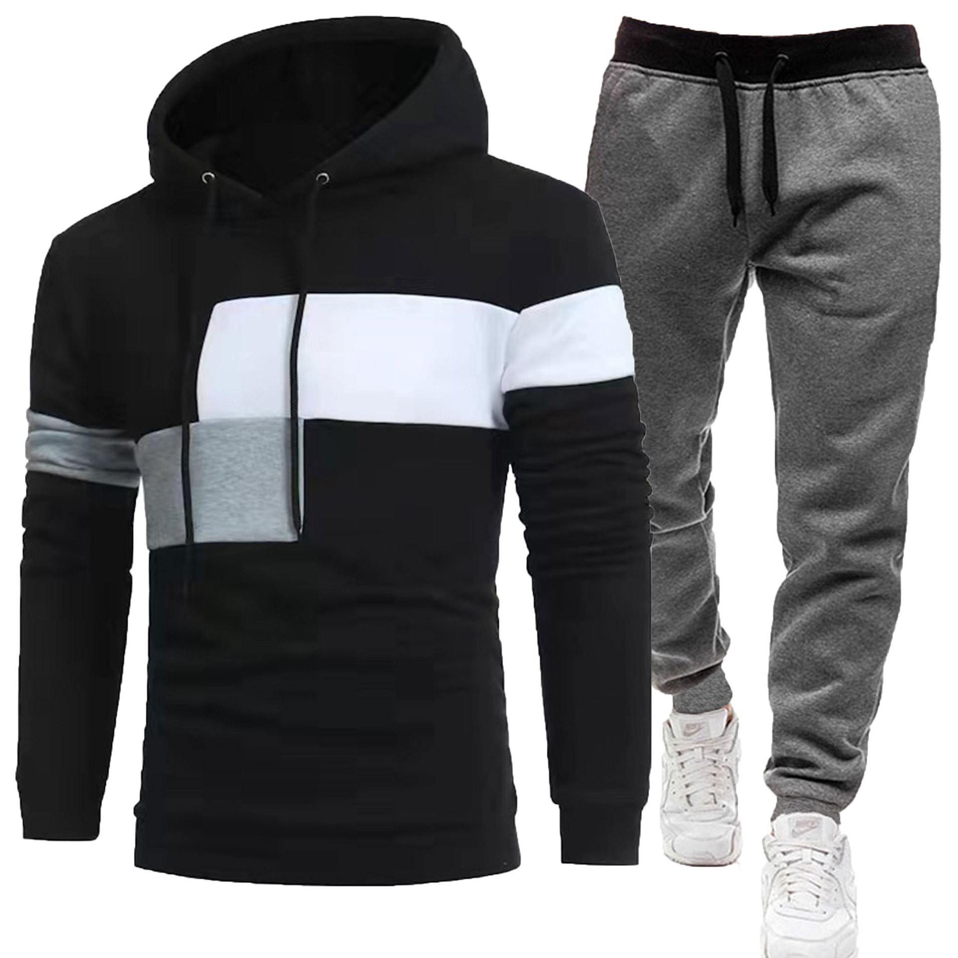 Black dark gray pants