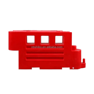 Barriera di plastica riempita d'acqua di sicurezza Standard stradale barriera di avvertimento con rete e pannelli di accaparramento barricata di isolamento pedonale - Product Image 1