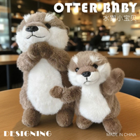 Peluche Otter à câliner, en coton moelleux, confortable, magnétique, mignonne, poupée bébé bien-élevée, jouet amusant pour enfants, cadeau unisexe