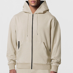 RUIQUWIN Custom Men's <b>Hoodie</b> <b>Soft</b> Warm Zip up Jacket Solid Color Embroidered Oversized Fitness Outdoor Essential Wear OEM - Product Image 2