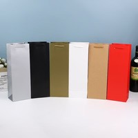 Sac cadeau personnalisable en papier recyclé avec poignée classique, réutilisable pour bougies, artisanat, cadres photo, rubans et articles festifs