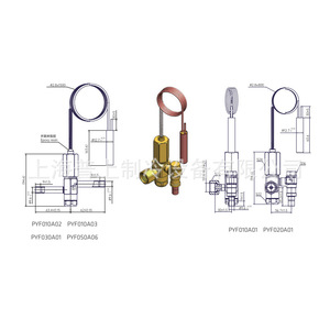 Válvula de Expansión Termorreactiva Sanhua PYF010A02 con Equilibrio Interno para Refrigerantes R404A y R22 - Product Image 3