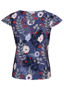 Top de Alta Calidad para Mujer, 100% Algodón, Diseño Elegante con Escote Redondo y Mangas Cortas, Moda Diaria - Product Image 3