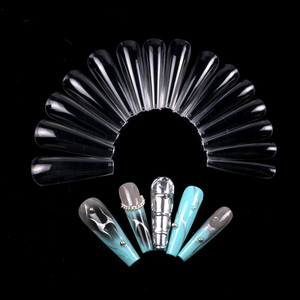 TSZS 240 pièces clair sans marque cercueil faux ongles américain <span class=keywords><strong>Capsule</strong></span> doux Gel X conseils cercueil faux manucure pointe système d'extension - Product Image 1