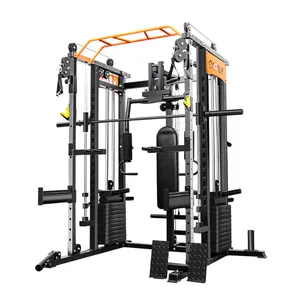 Fitness Equipment Multi Functional Trainer Multifunction Smith Machine Cable Crossover Black