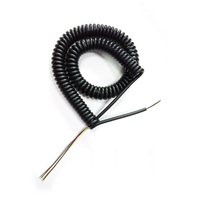 Cable Espiral Blindado de PU/PVC Negro, Blanco y Naranja de 2, 3, 4, 5, 6, 8 y 12 Núcleos, Cable en Espiral Personalizado