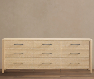 Meubles de chambre à coucher de haute qualité, couleur personnalisable, design américain moderne, commode à 9 tiroirs en chêne - Product Image 5