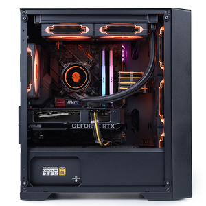Lovingcool ブラックコンピューターケース ITX MATXケース 強化ガラスサイドパネル対応 RGB CPUキャビネット 120mm PC冷却ファン付き - Product Image 3