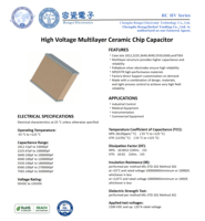 Condensateur céramique haute tension HV NPO 5KV 27pF de haute qualité pour circuits électroniques de précision.