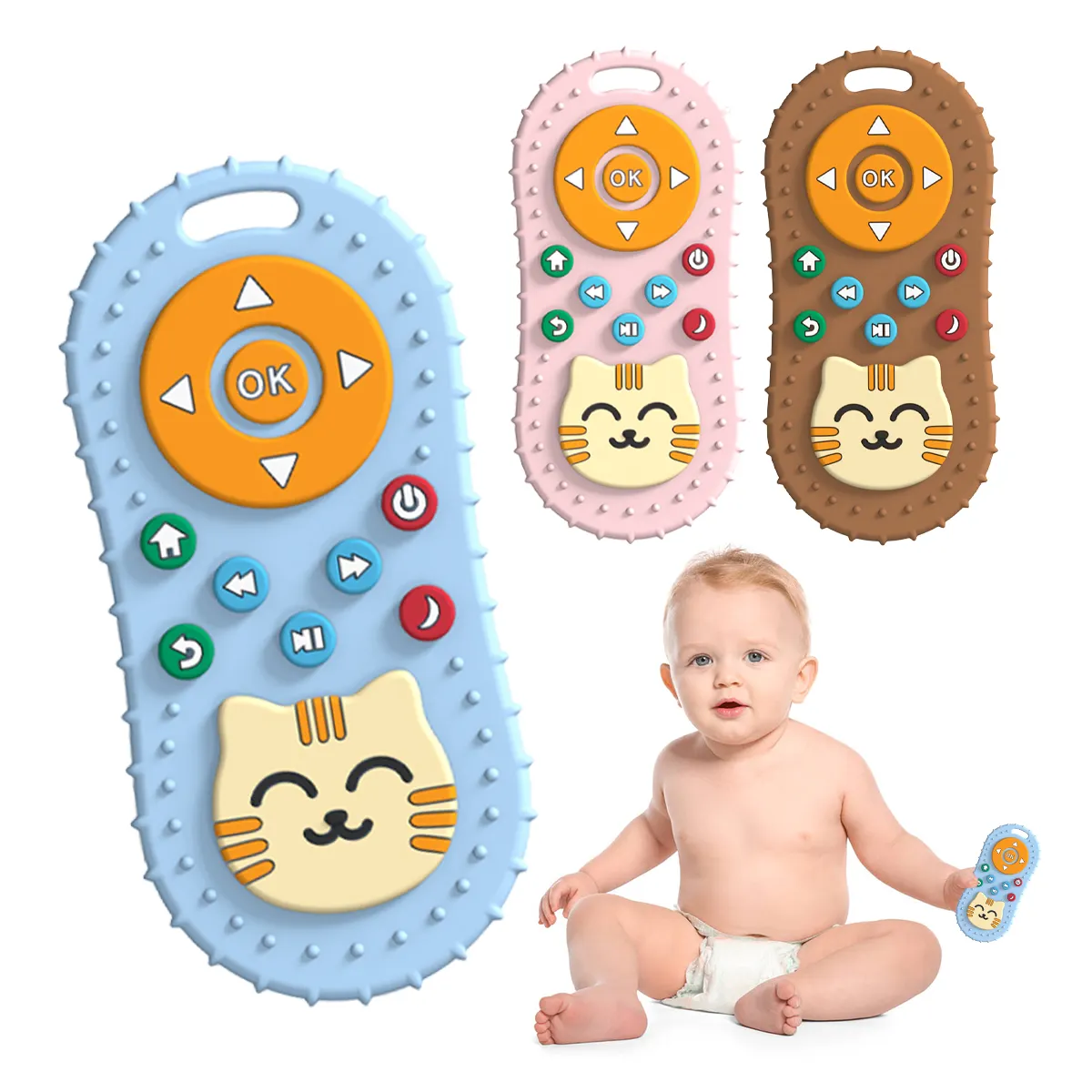 Wholesale Teether Baby Natural Toy Silicone BPA Free Teething Rattle Toys For Baby Wrist And Foot Rattles