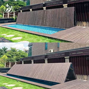 Couverture de <span class=keywords><strong>piscine</strong></span> personnalisée haut de gamme couverture pliante peut accueillir des tables et des chaises cadre en acier inoxydable couverture de sécurité automatique - Product Image 4