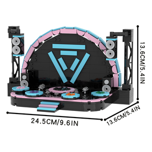 <span class=keywords><strong>FNAF</strong></span> Midnight Bear MOC1653 395Pcs Rock Stage  Blocs Mini Diy Ensembles de blocs de construction éducatifs Jouets pour enfants - Product Image 3