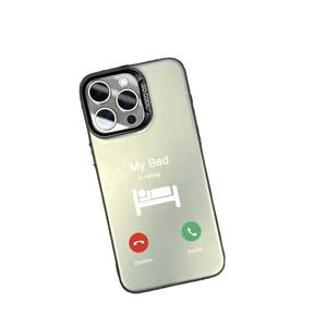 Drôle d'<span class=keywords><strong>appel</strong></span> impression plaqué argent clé TPU PC housse de téléphone portable pour Iphone 8 Xr Xs Max 11 12 13 14 15 16 17 Air - Product Image 3