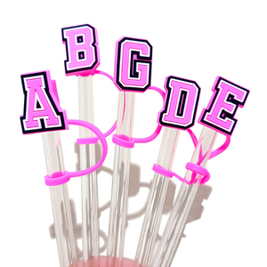 Accessoires avec logo personnalisé pour gobelet, bol à collation, botte en silicone <span class=keywords><strong>et</strong></span> plaque avec nom, breloque en forme de lettre <span class=keywords><strong>et</strong></span> couvercle de paille de 10mm - Product Image 3