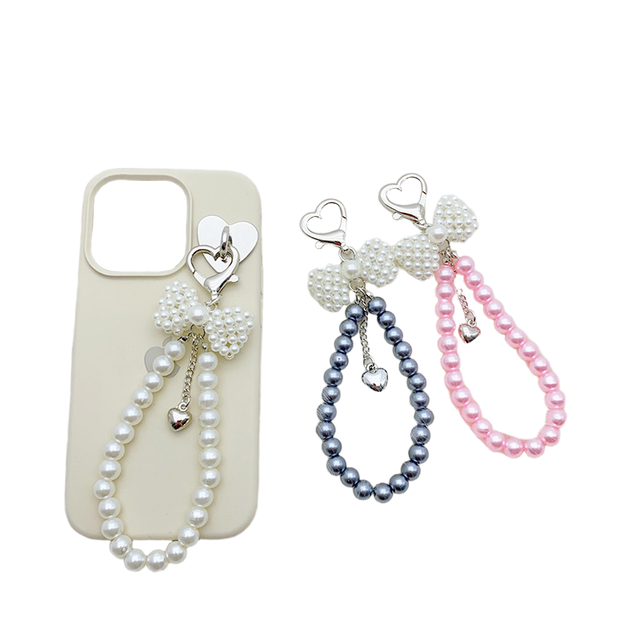 2024 Pearl Keychain Luxury Women Jewelry Shiny Pearl Bead Shell Phone Bag Backpack Charm Accessory Car Key Key Chain Pendant