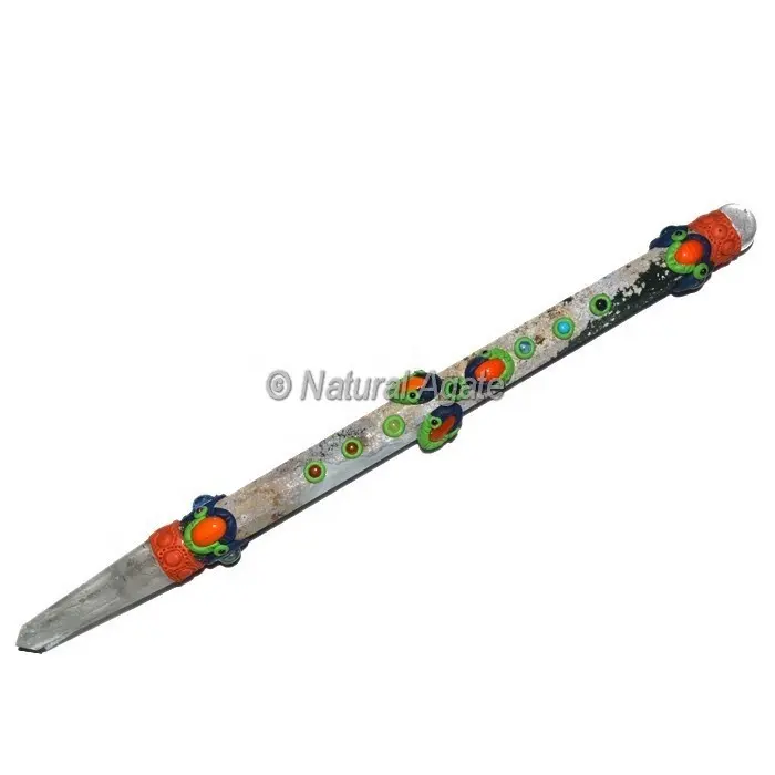 Top Seller Tibetan Wands Tree Agate Seven Chakra Wand