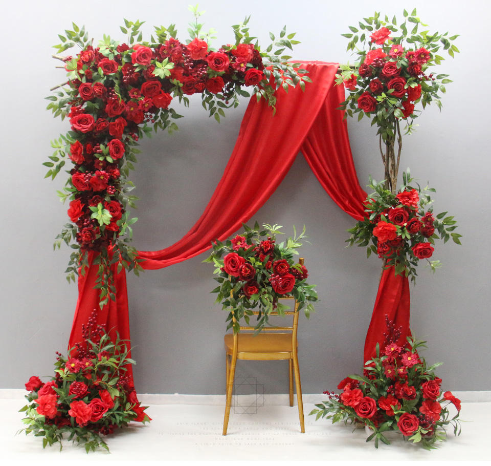Arranjo de Flores de Seda Vermelhas de Natal, Decoração Artificial para  Cantos de Parede, Placa de Boas-Vindas para Casamento, Decoração para  Festas e ..., image size:960x910