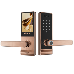 Pintu kayu kunci pintar kecil Tuya 3D, pengenalan wajah Mata Kucing & bel Visual dalam ruangan aplikasi layar Buka kunci jarak jauh - Product Image 2