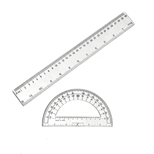 Ensembles de géométrie en plastique : Règles et outils de mesure pour étudiants, matériel pédagogique scolaire - Product Image 2