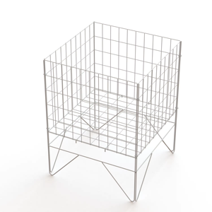 صناديق تفريغ أسلاك معدنية قائمة شبكة سلكية سلة سلة رف كرة السلة - Product Image 1