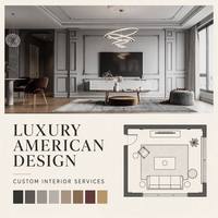 Desain Interior Rumah Kustom dengan Rendering 3D Modern dan Layanan Desain Interior Profesional