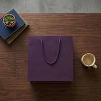 Sac en papier ondulé pour parfum Deep Purple avec logo/design graphique CMYK pour emballage de parfum de luxe