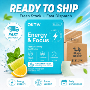 Bandes orales énergisantes en gros Focus Energy avec Alpha GPC, formule de supplément pour la performance sans eau - Product Image 1