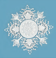 OR-9099SET Décoration murale intérieure en polyuréthane, résistante aux produits chimiques, motif floral délicat, écologique, pour hôtel