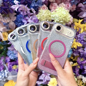 <span class=keywords><strong>Coque</strong></span> <span class=keywords><strong>de</strong></span> <span class=keywords><strong>téléphone</strong></span> en strass <span class=keywords><strong>de</strong></span> cristal pour iPhone Air 17 Pro Max 16 15 14, magnétique, scintillante, diamantée, compatible avec la charge sans fil - Product Image 2