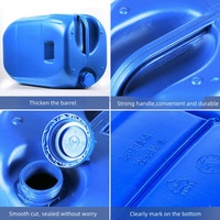 Conteneur chimique en plastique de haute qualité de 50 litres, baril, liquide, style F, bidons en PEHD, seau en plastique plus épais, bouchon à vis