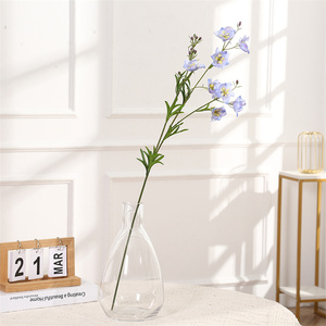 Stile europeo di fascia alta sfuso bianco blu Wild Delphinium fiori di seta artificiale Larkspur fiore per la decorazione di nozze - Product Image 2