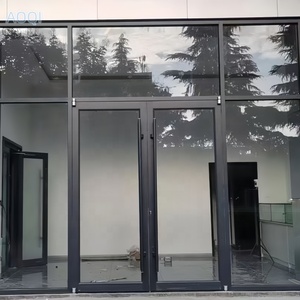 Porte <span class=keywords><strong>d</strong></span>'<span class=keywords><strong>entrée</strong></span> extérieure en alliage <span class=keywords><strong>d</strong></span>'aluminium de style KFC avec un design moderne et une fonction coupe-vent pour usage commercial - Product Image 4