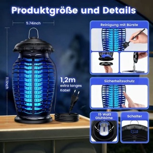 15W Outdoor Indoor <strong>Mosquito</strong> Killer Courtyard <strong>Garden</strong> Electric Shock <strong>Insecticidal</strong> Lamp 4200V Fly Killer Fly Trap - Product Image 3