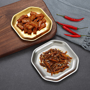 304 Stainless Steel Korean Style Square Snack Plate Gold Silver Creative Dessert Kimchi <b>BBQ</b> <b>Tray</b> 15cm - Product Image 2