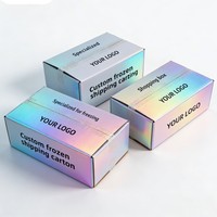 Boîte de courses pliable en papier laser réutilisable tendance, personnalisable avec LOGO, pour l'expédition de chaussures et vêtements haut de gamme, motif dessin animé