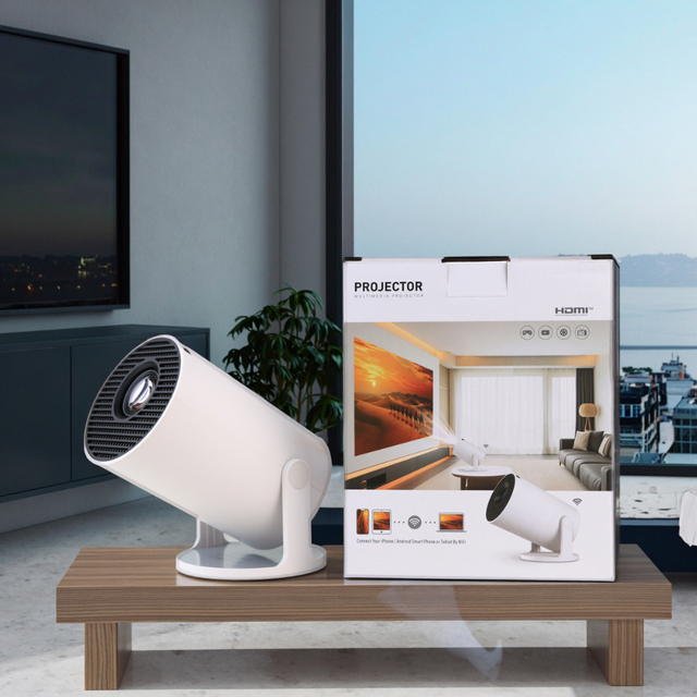 JUNUO Factory Portable Mini Projector HY300 Pro+ with Highest Cost Effective  Home Theater Android 14 OS WIFI 3D Projector