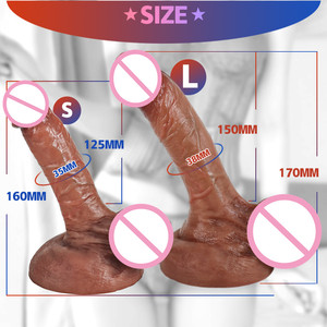 男性用セックスおもちゃ6.3インチ女性リアルシリコーンディルド柔らかいゴム - Product Image 3