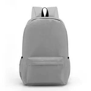 Tas ransel sekolah anak laki-laki, tas punggung buku untuk perjalanan luar ruangan, sekolah ransel pelajar, abu-abu, murah, waktu pengiriman tepat waktu