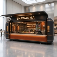 Kiosque mobile de restauration pour zones touristiques, kiosque de vente ambulante personnalisé, remorque alimentaire polyvalente, structure en aluminium et acier inoxydable, résistante à la rouille
