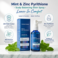 Spray Élixir Équilibrant pour le Cuir Chevelu à la Menthe et au Pyrithione de Zinc, Marque Blanche, Contrôle des Pellicules 24H, Soin Rafraîchissant Sans Rinçage pour le Cuir Chevelu, OEM