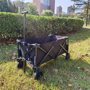 Meilleure vente de wagon de camping pliable de grande capacité <span class=keywords><strong>prix</strong></span> bas d'usine direct d'usine chariot de jardin commercial en acier quatre roues OEM - Product Image 2