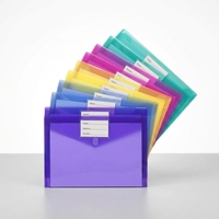 Carpeta de Archivo con Clip de Plástico PP Translúcido A4 Ecológica, con Logotipo Personalizado, Botón a Presión, Bolsa Impermeable para Documentos, Material de Oficina