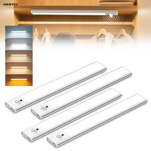 Sensor de movimiento LED Iluminación debajo del gabinete con estación de carga Tira de luces adhesiva automática para encimera y Escritorio - Product Image 1