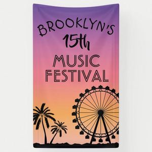 Bannière en vinyle personnalisée, résistante aux intempéries, portable, résistante aux UV, pour festivals de musique, concerts, spectacles en direct - Personnalisée - Product Image 6