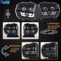 Projecteur laser haute luminosité rotatif à 360 degrés, étanche, 7500 lm, 6500 K, portée 100 m, télécommande pour camion, remorque, SUV, bateau