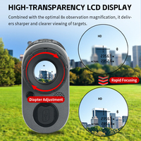 Télémètre laser de golf industriel compact et portable avec écran haute définition, portée de 2000 m, haute précision, étanche IP68