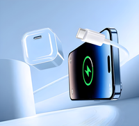 Cargador Rápido GaN de 20W PD 3.0 con Puerto USB-C Único, Enchufe Estadounidense, Diseño Compacto, Certificación ETL/FCC, Protección OTP/OVP para Laptop y Reloj Inteligente